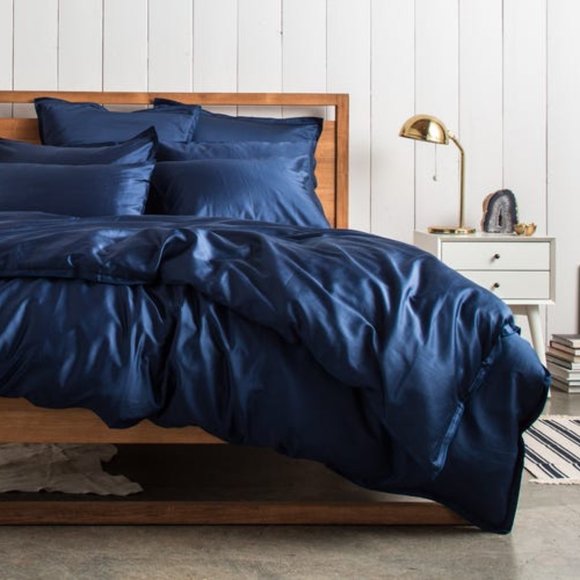 Parachute Other - TWIN SIZE duvet + fitted sheet set Parachute Home Navy Percale
